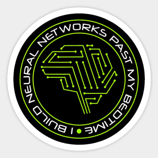 Neural networks past my bedtime  artificial intell Sticker